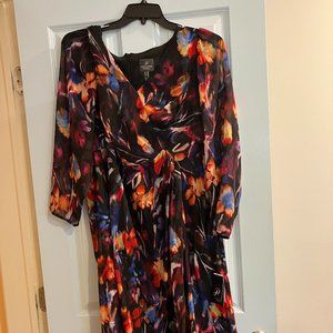 ADIRANNA PAPELL DRESS, SIZE 18W, FLORAL